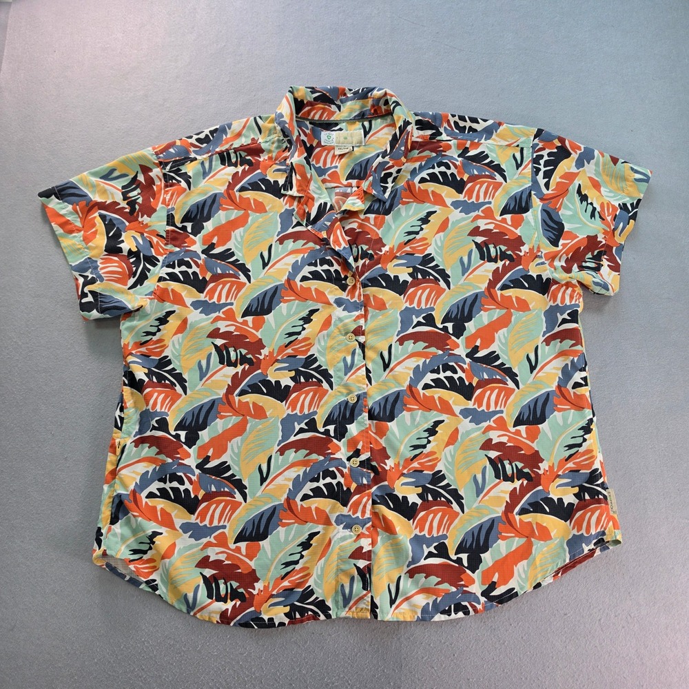 ExOfficio Insect Shield Tropical Ripstop Shirt Womens XXL Short Sleeve Hiking